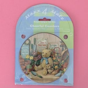 "Garden Bear" Teddy Bear Coasters